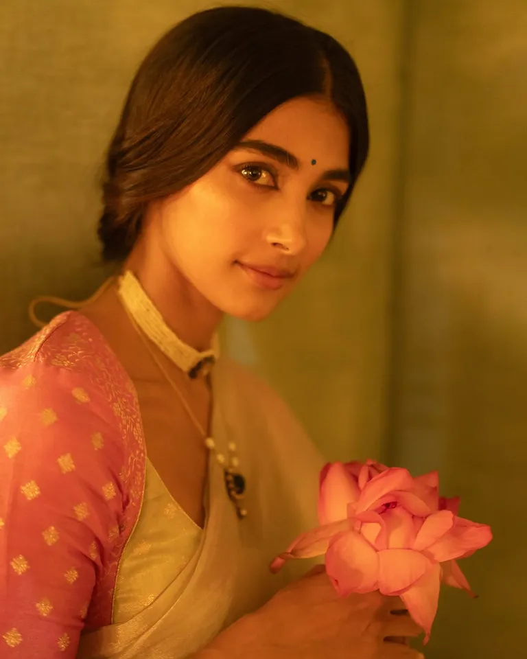 Pooja Hedge Saree Look