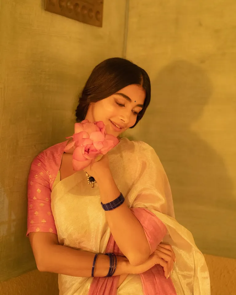 Pooja Hedge Saree Look