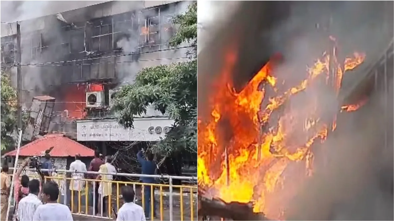 calicut fire