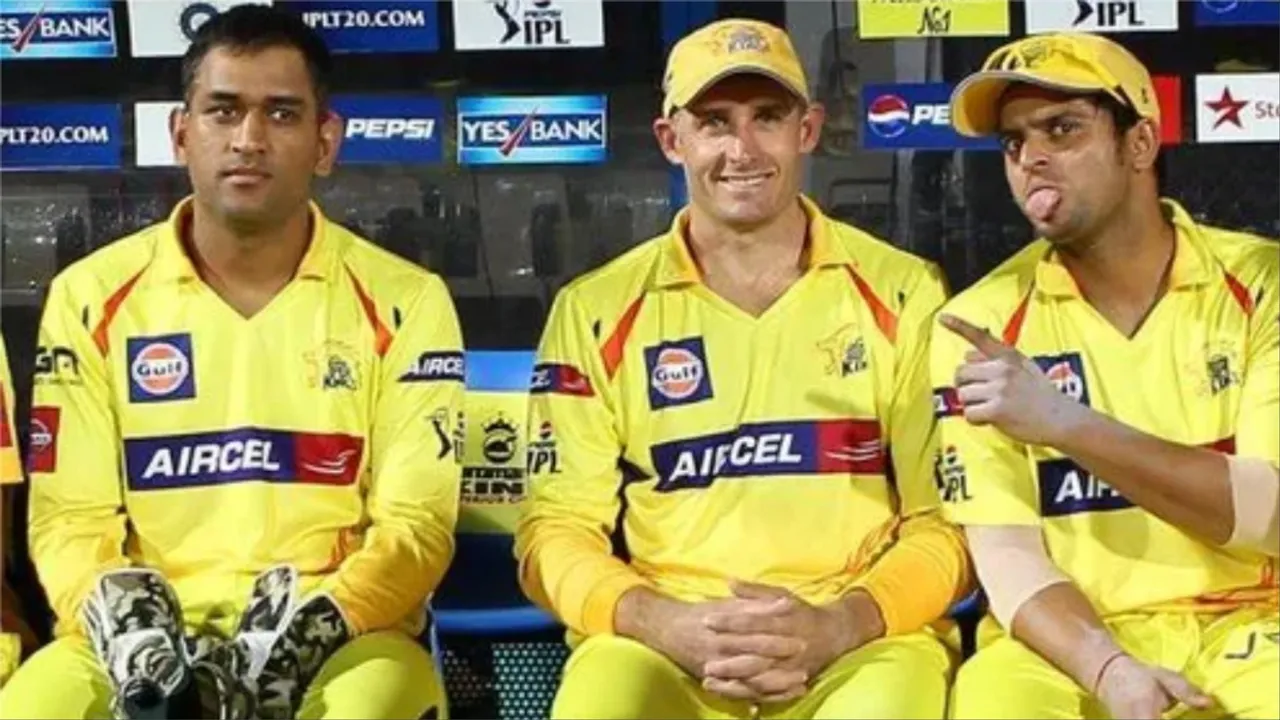 MS Dhoni, Hussy, Suresh Raina