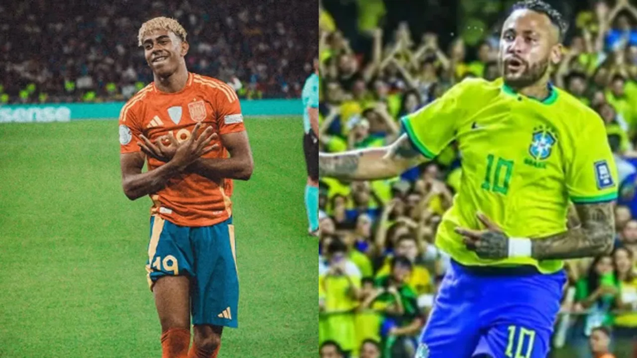 Lamine Yamal and Neymar Jr