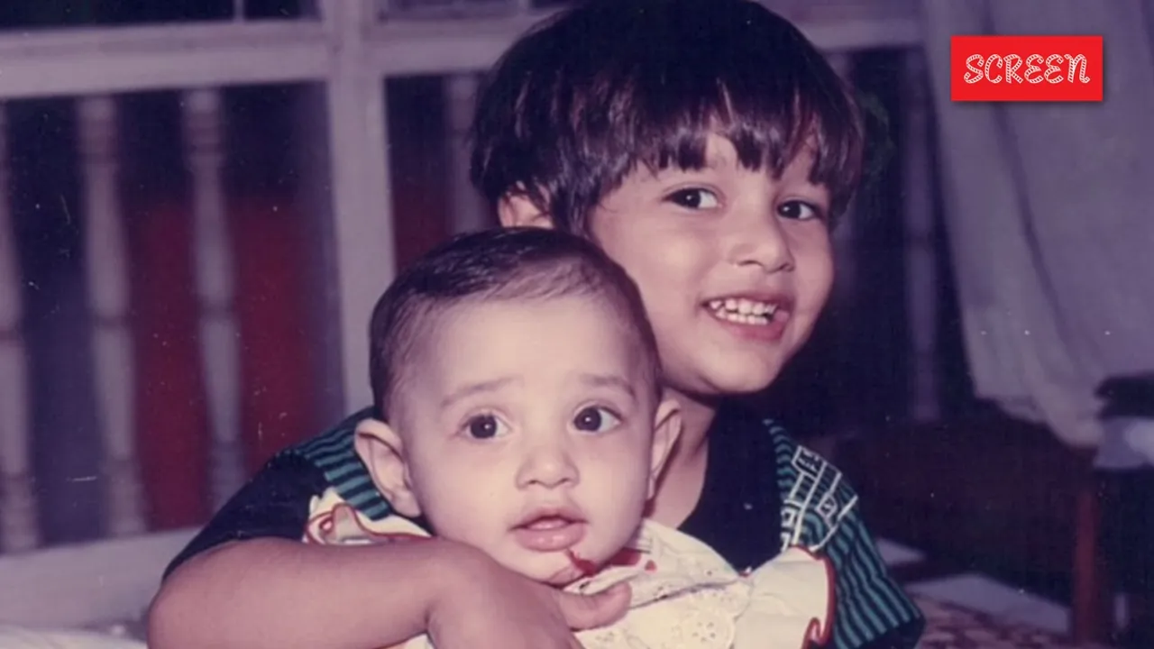 Tamannaah Bhatia childhood photo with brother