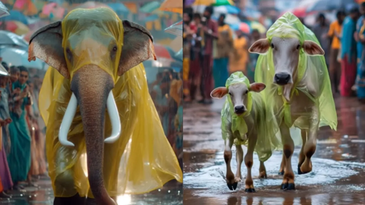 Raincoat Animal AI Video