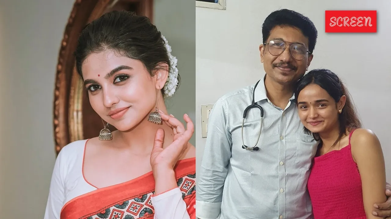 Meenakshi Anoop with Mamitha father Dr Baiju