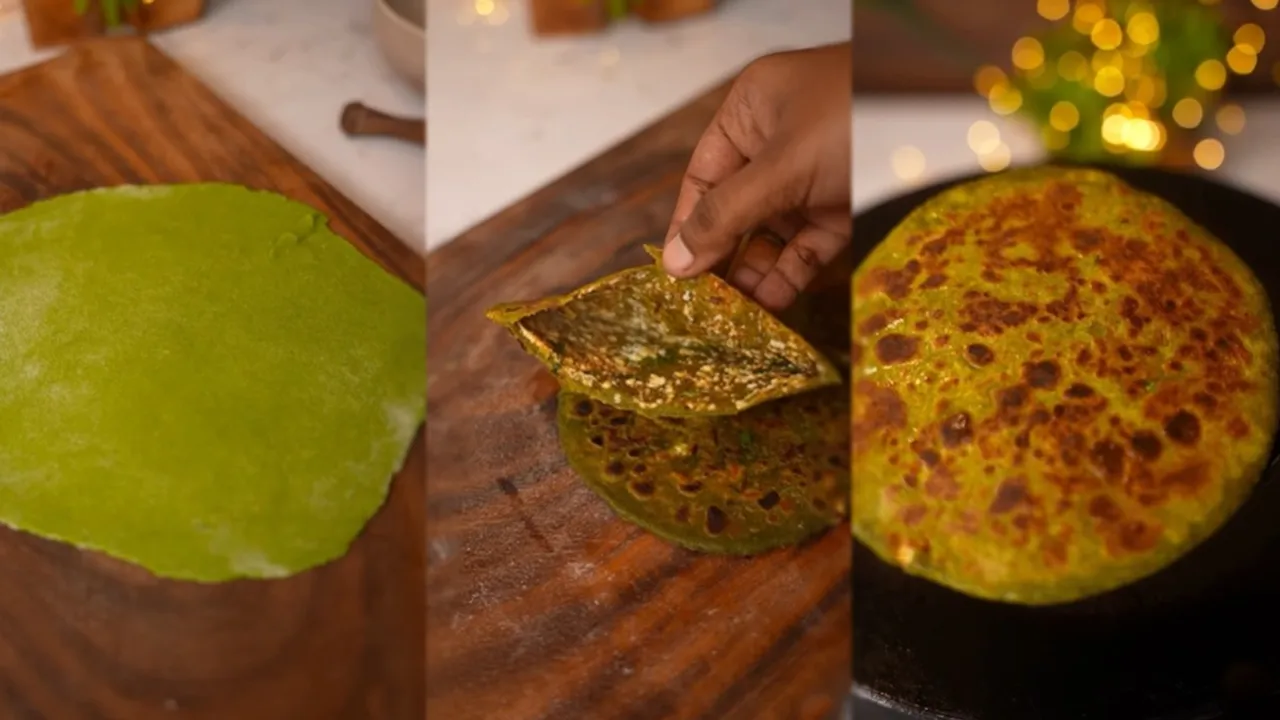 Palak Paneer Paratha Recipe FI