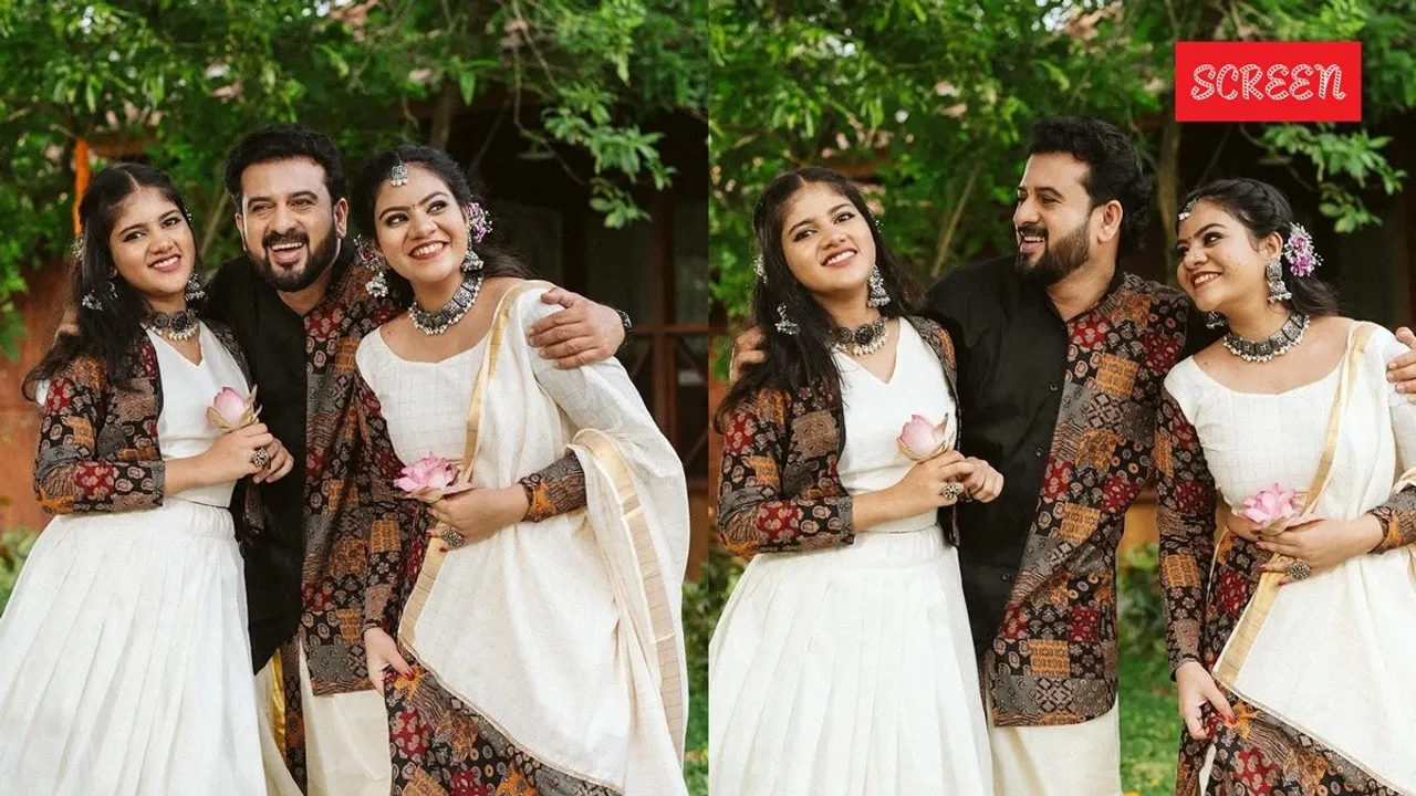 Sajan Soorya with daughters