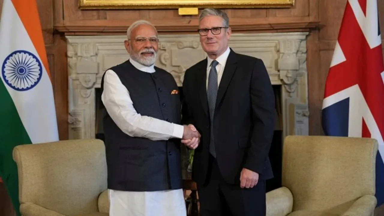 Britain Prime Minister Keir Starmer Indian Prime Minister Narendra Modi