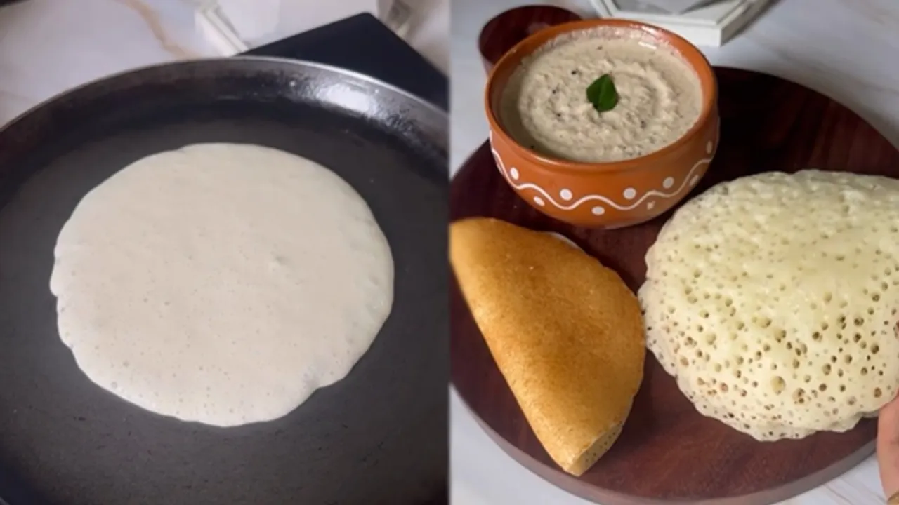 Instant Soft Rava Poha Dosa Recipe FI