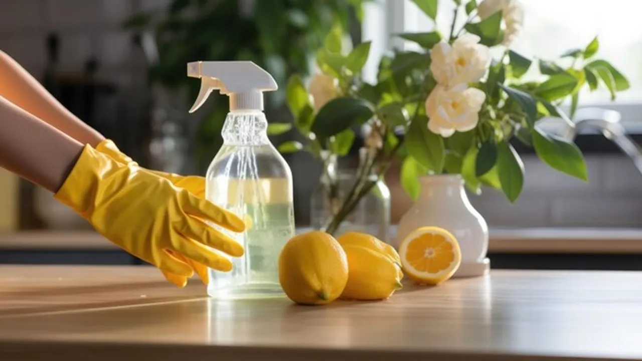 Homemade Kitchen Cleaning Spray FI
