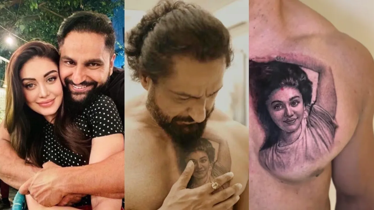 Parag Tyagi tattooed Shefali Jariwalas face on chest