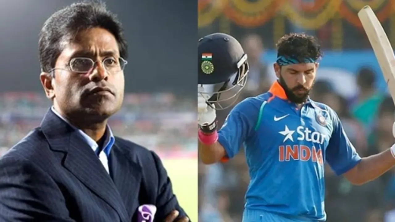 Yuvraj Singh and Lalit Modi