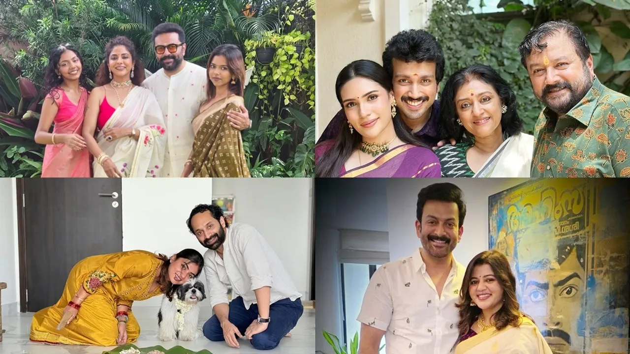 Onam 2025 Celebrities family photo