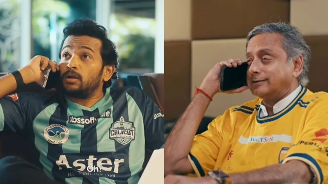 Super League Kerala Season 2 promo Basil Joseph vs Shashi Tharoor