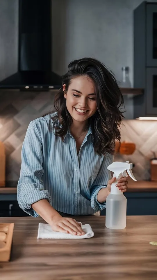 Clean Kitchen Using Vinegar 3