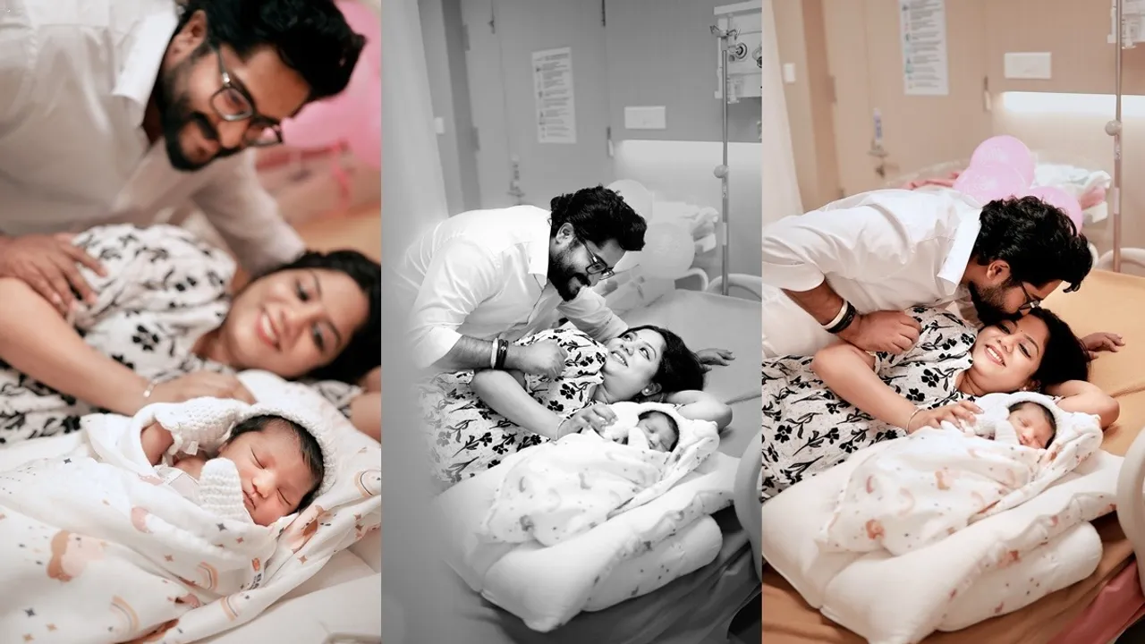 Veena Mukundan with baby fi