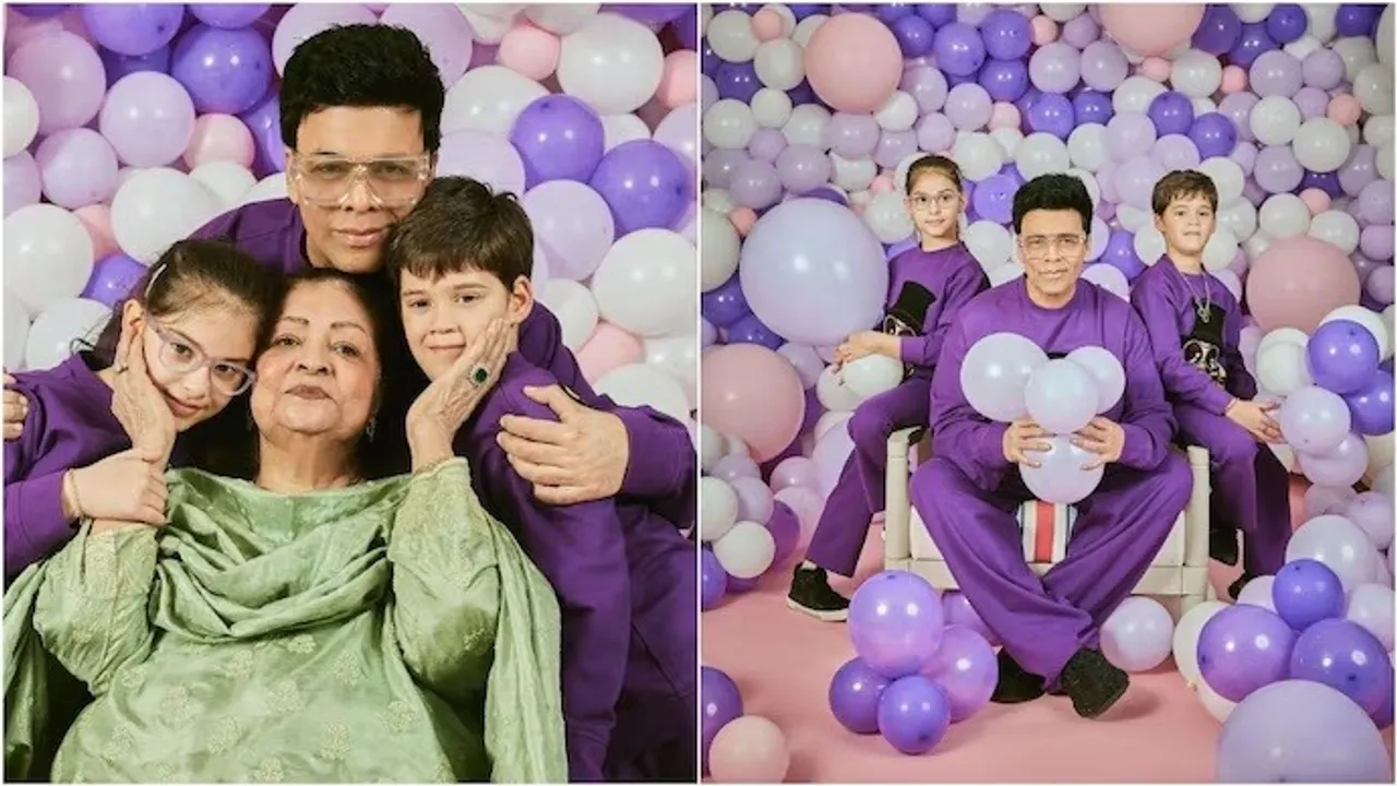 Karan Johar with kids mother 1