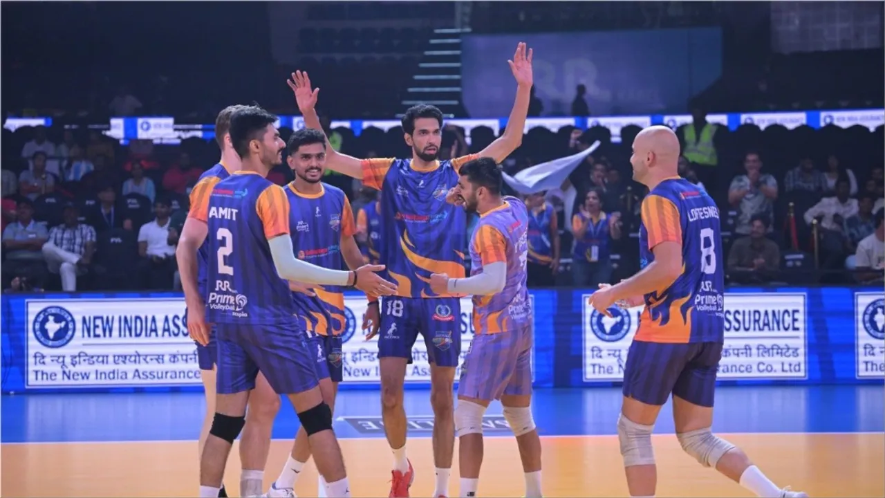 Prime Volleyball League Hyderabad Win