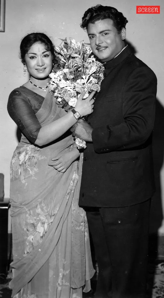 Savitri with her husband Gemini Ganesan