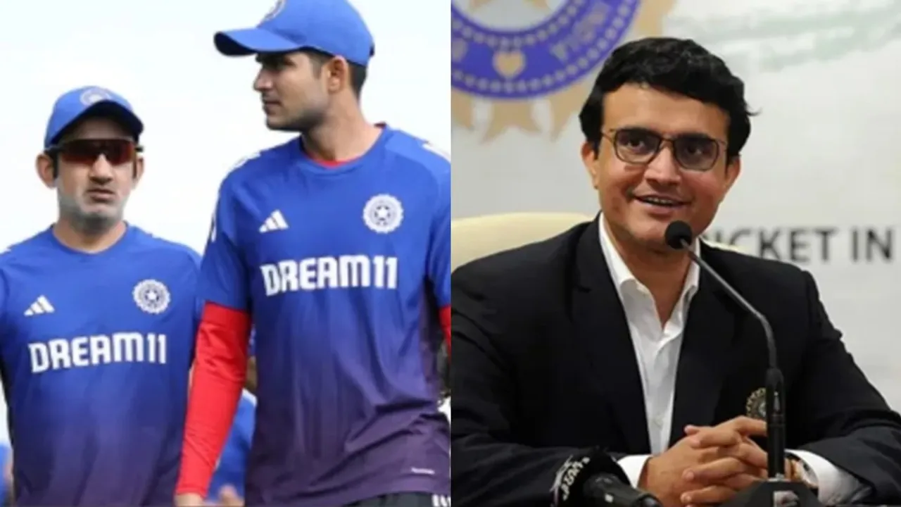 Shubman Gill Gautam Gambhir and Sourav Ganguly