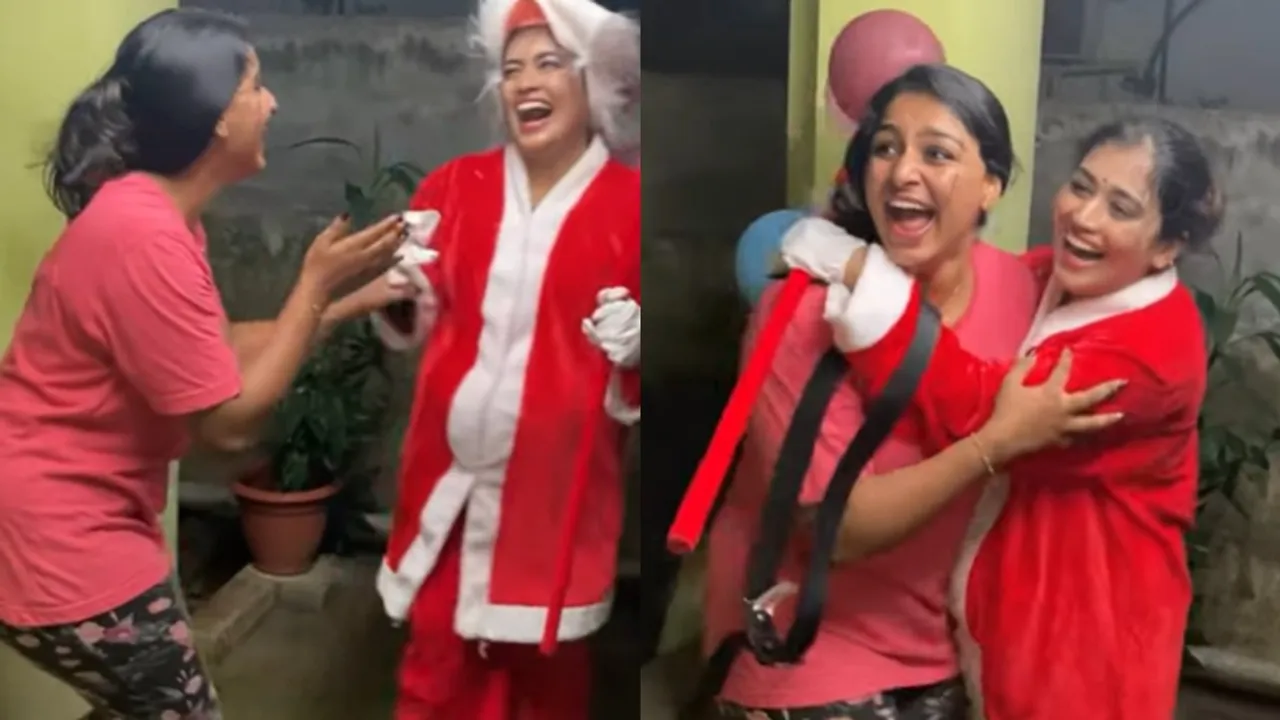 Anumol Bigg Boss Winner as Santa Claus Old Video