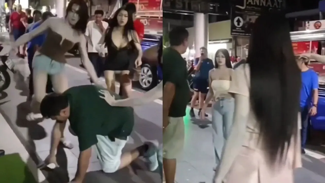 Indian man beaten by transgender