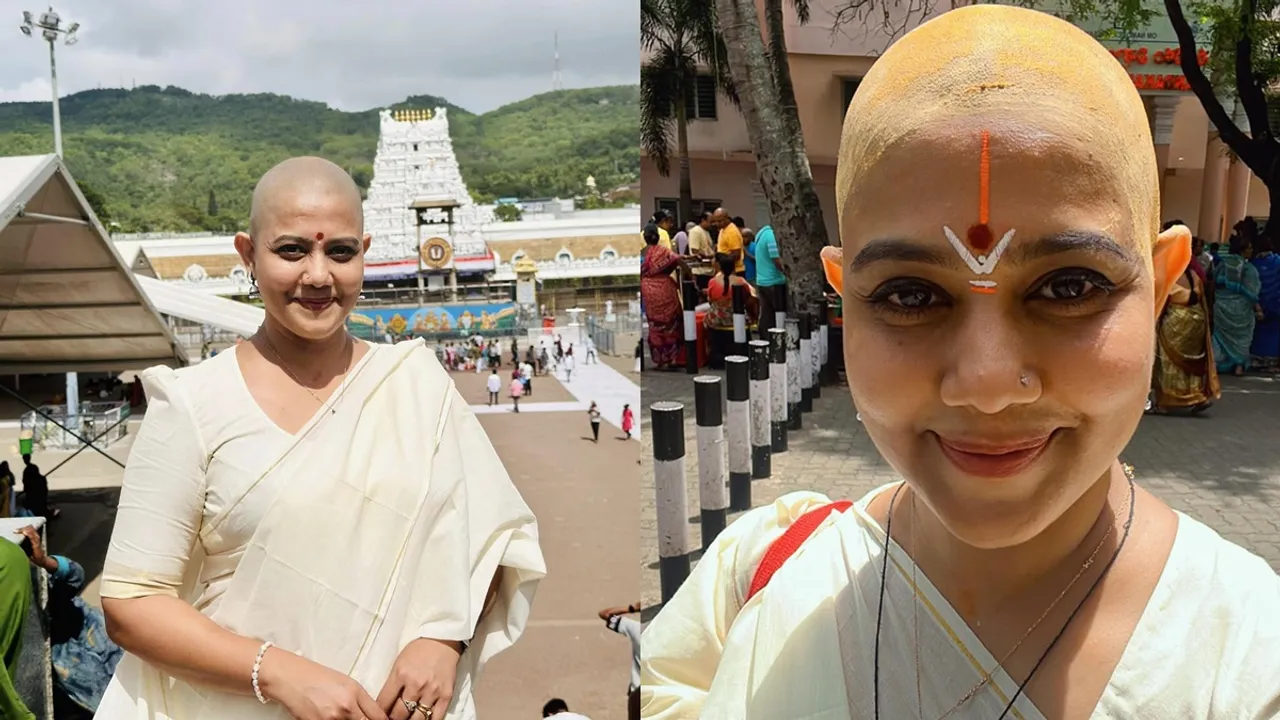 Rachana Narayanankutty head shaving