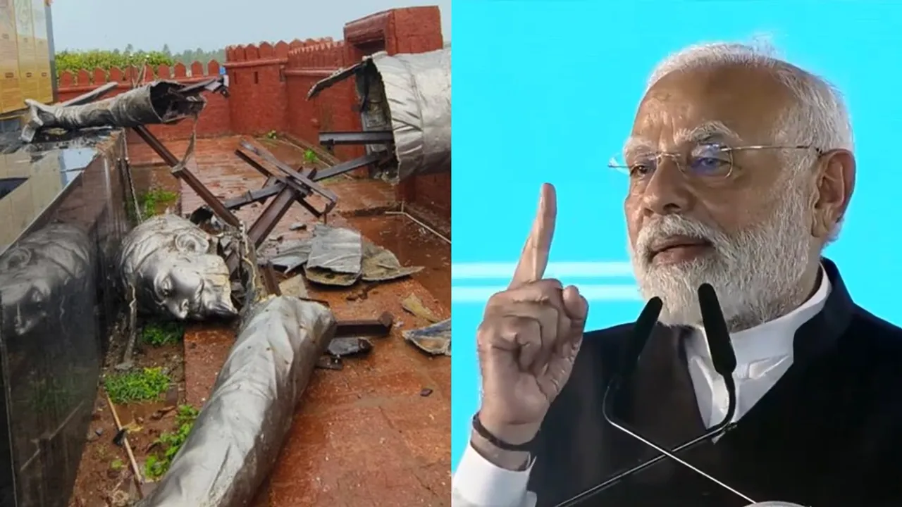 PM Modi, collapse of Chhatrapati Shivaji statue
