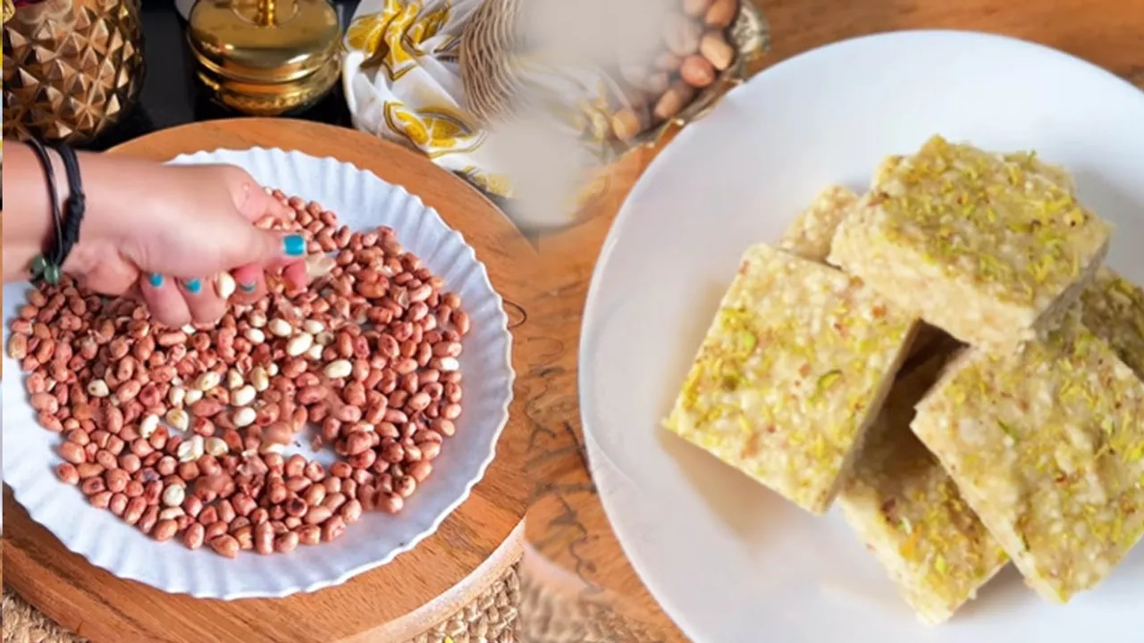 Peanut Barfi Recipe