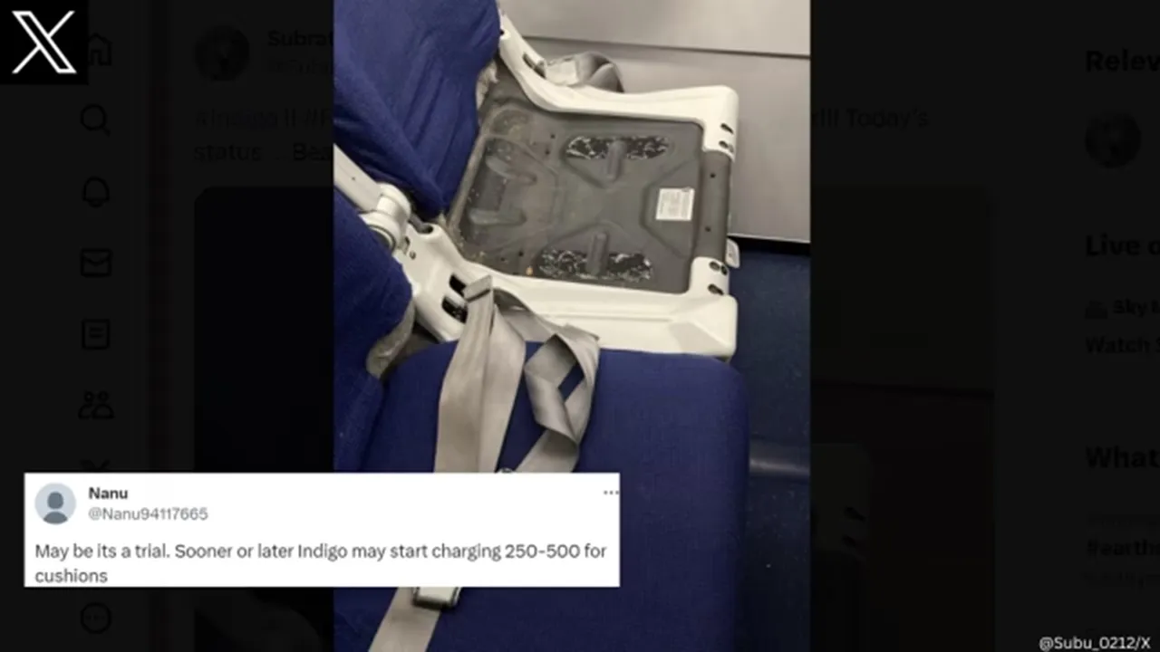 Indigo airlines seat