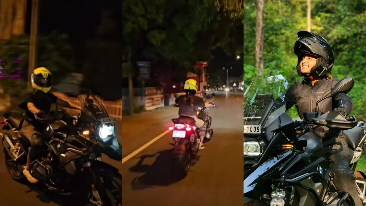 Manju Warrier bike Riding 