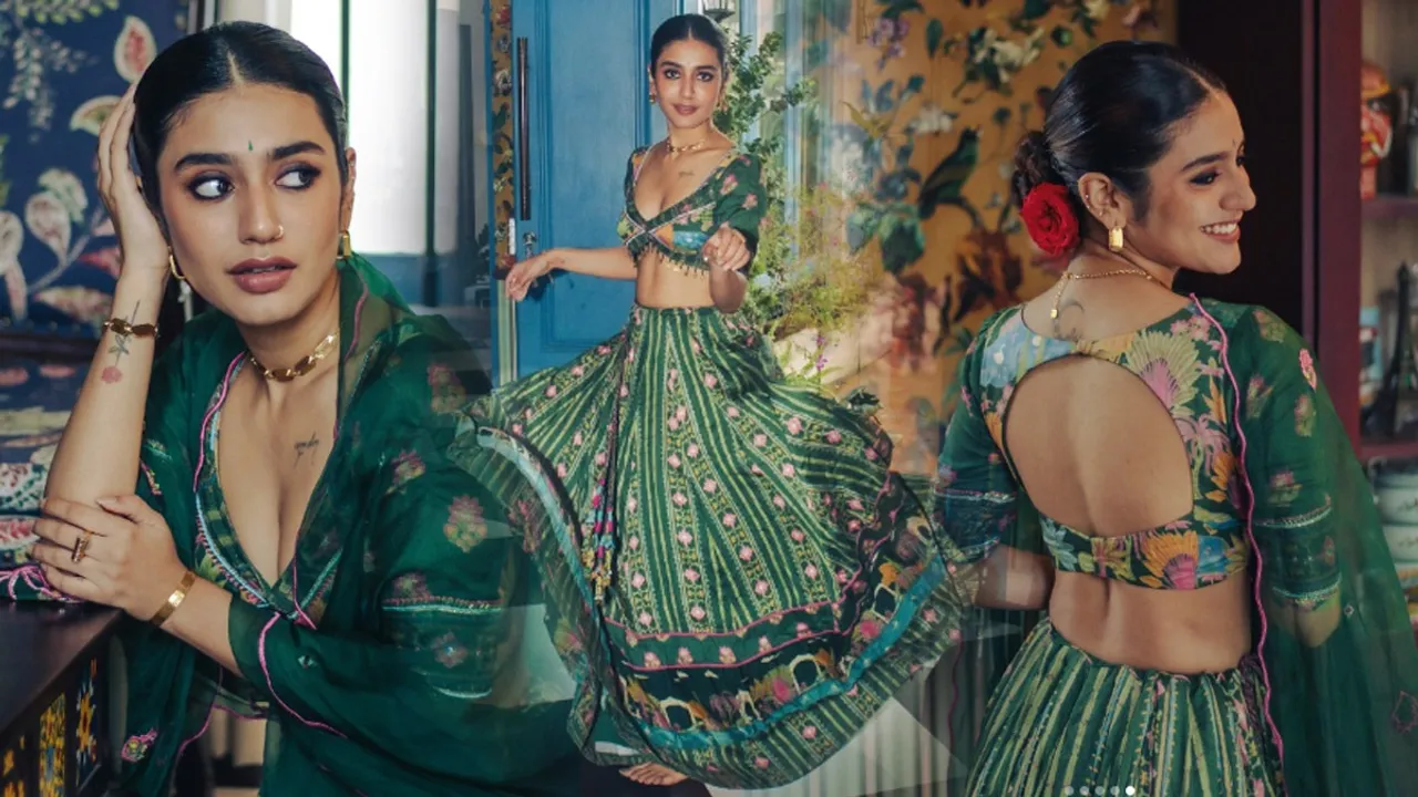 Priya Varrier Floral Lehenga FI