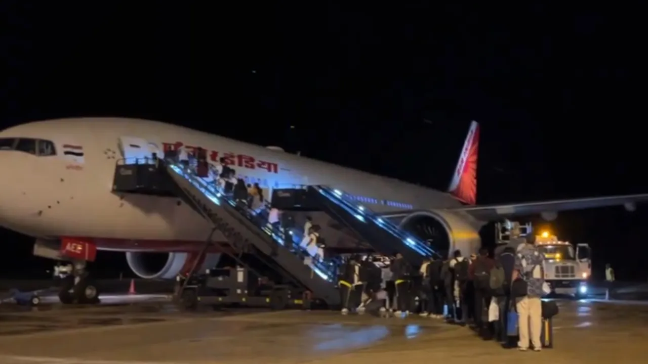Indian Cricket team boarding Air India flight 