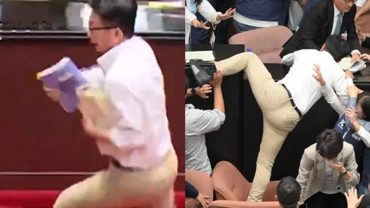 Viral Video, Taiwanese MP steals bill