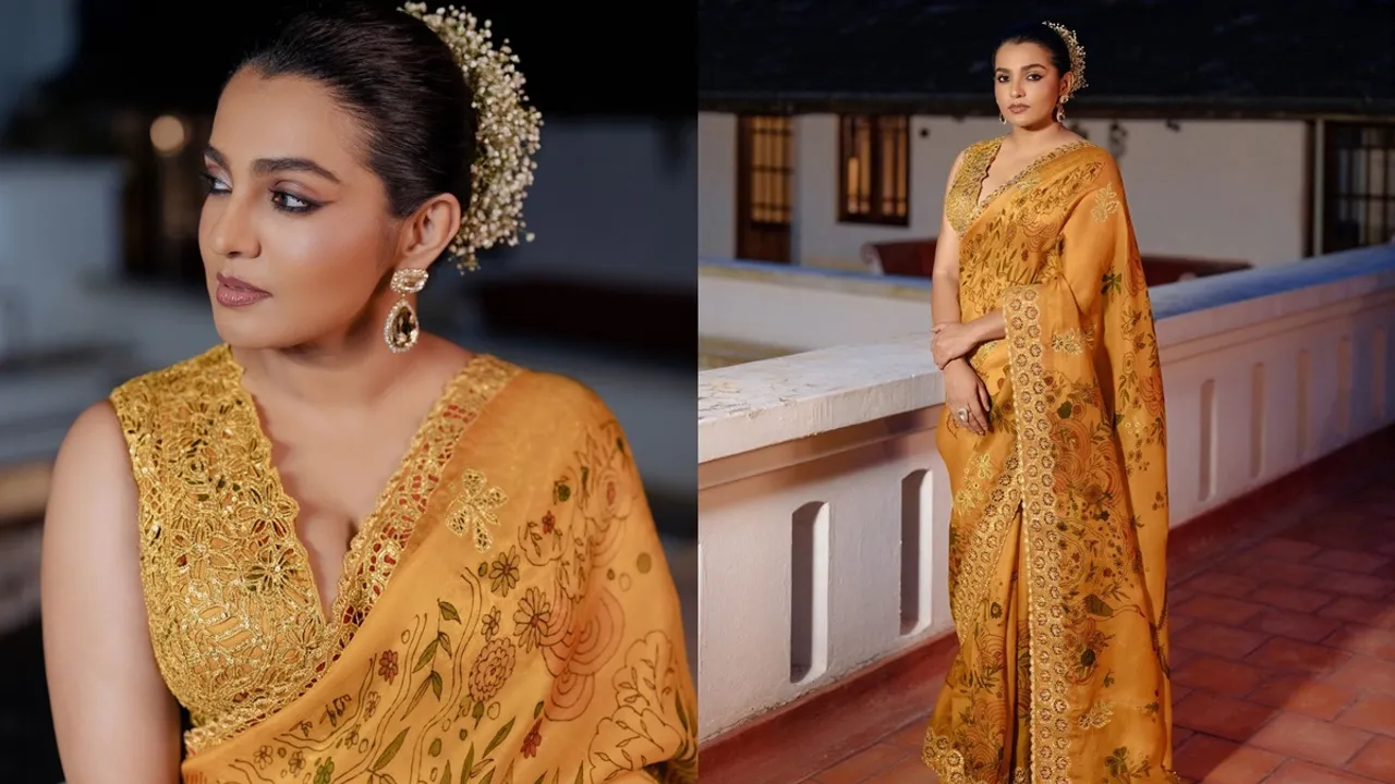 Parvathy Thiruvothu Saree Look