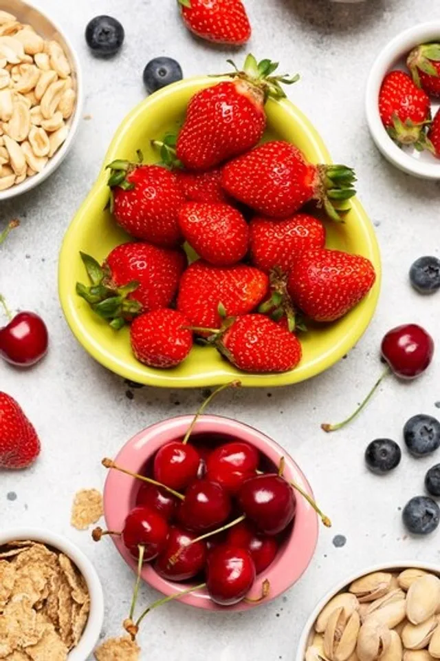Strawberry, Blueberry, Fruits, Food