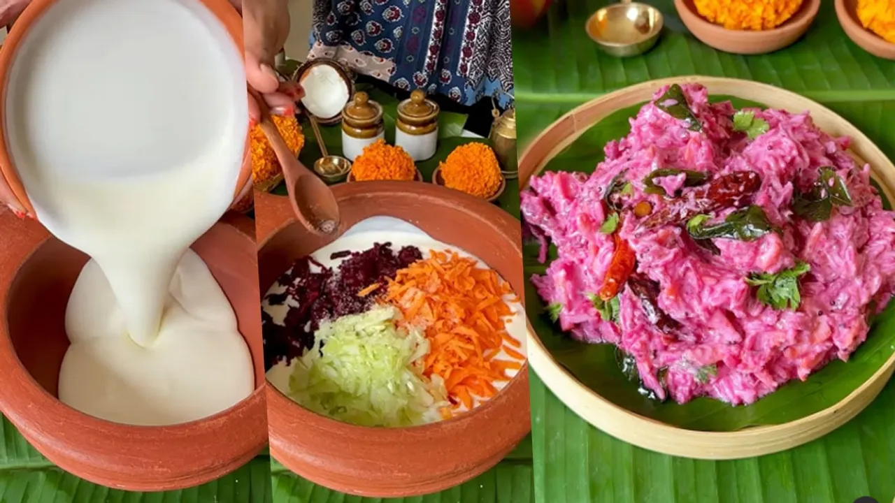 Beetroot Curd Rice 
