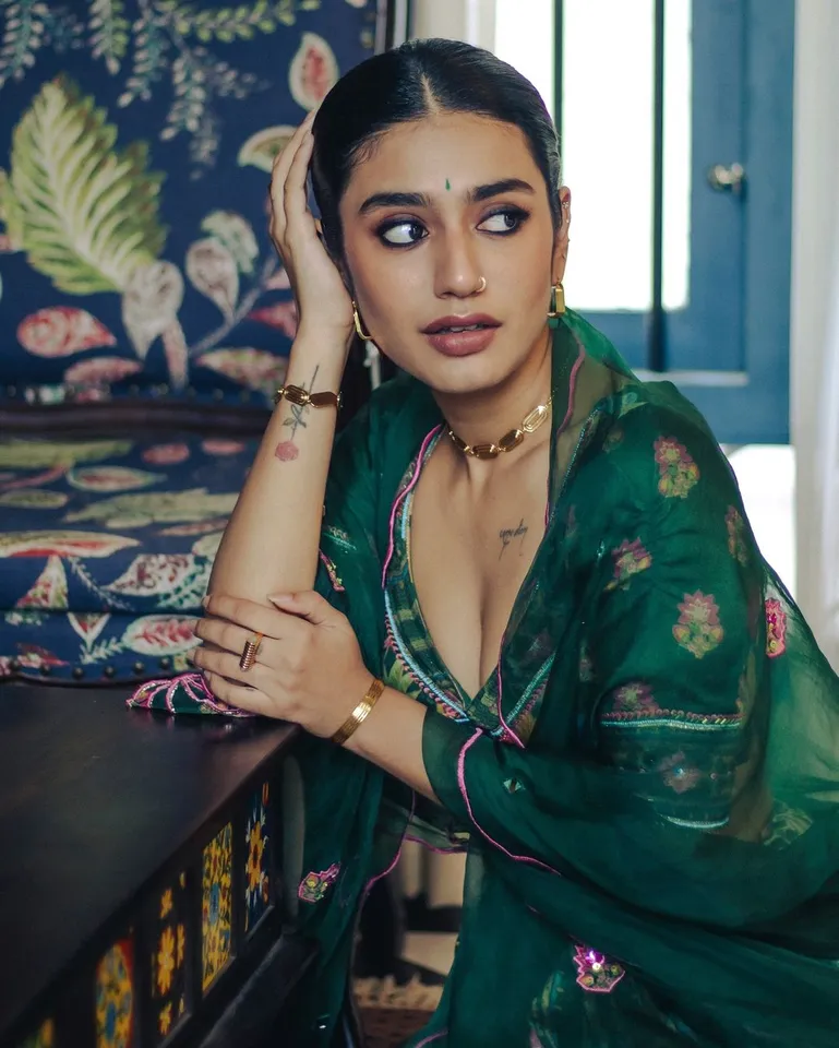 Priya Prakash Varrier Lahanga Set