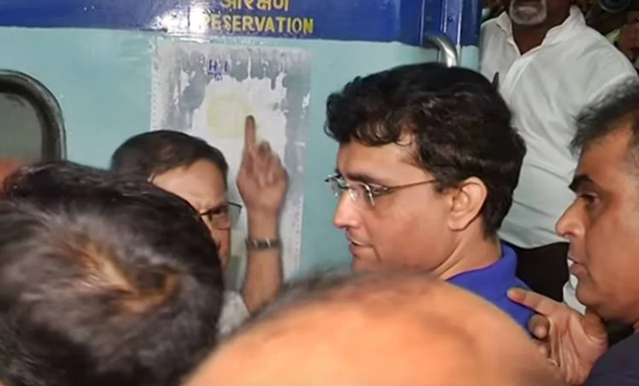 Sourav Ganguly, ganguly in train