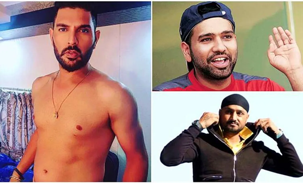 ശരീരം തുറന്നുകാട്ടിയ യുവരാജിനെ കളിയാക്കി രോഹിതും ഹര്‍ഭന്‍ സിംഗും