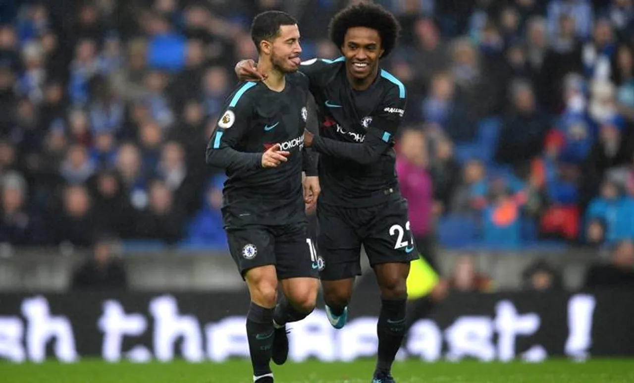 ഇരട്ട ഗോളുമായി എഡിൻ ഹസാഡ്; ചെൽസിക്ക് തകർപ്പൻ ജയം