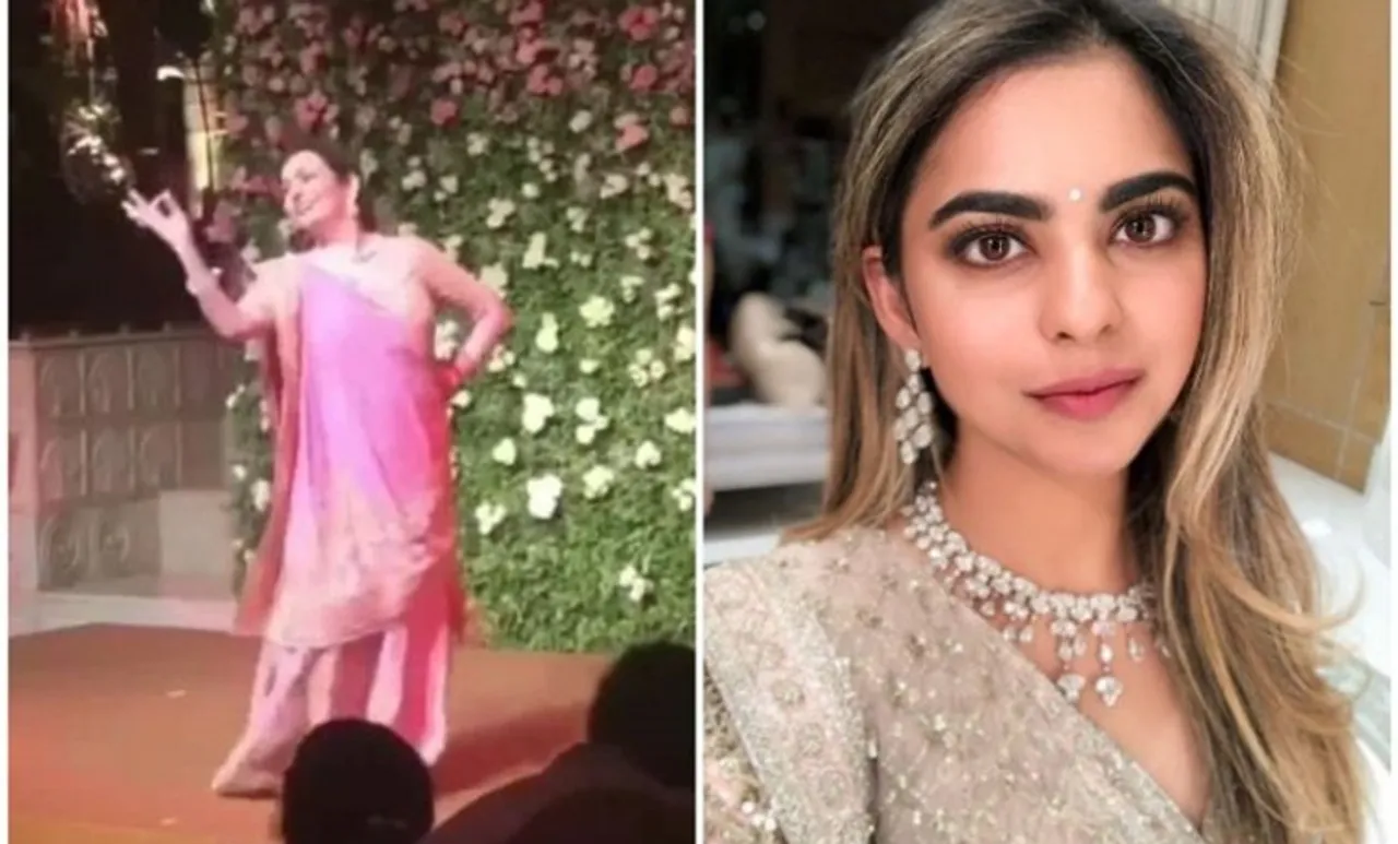 വിവാഹനിശ്ചയം മകളുടേത്, പക്ഷെ താരം നിത അംബാനിയാണ്; ഡാന്‍സ് വൈറല്‍