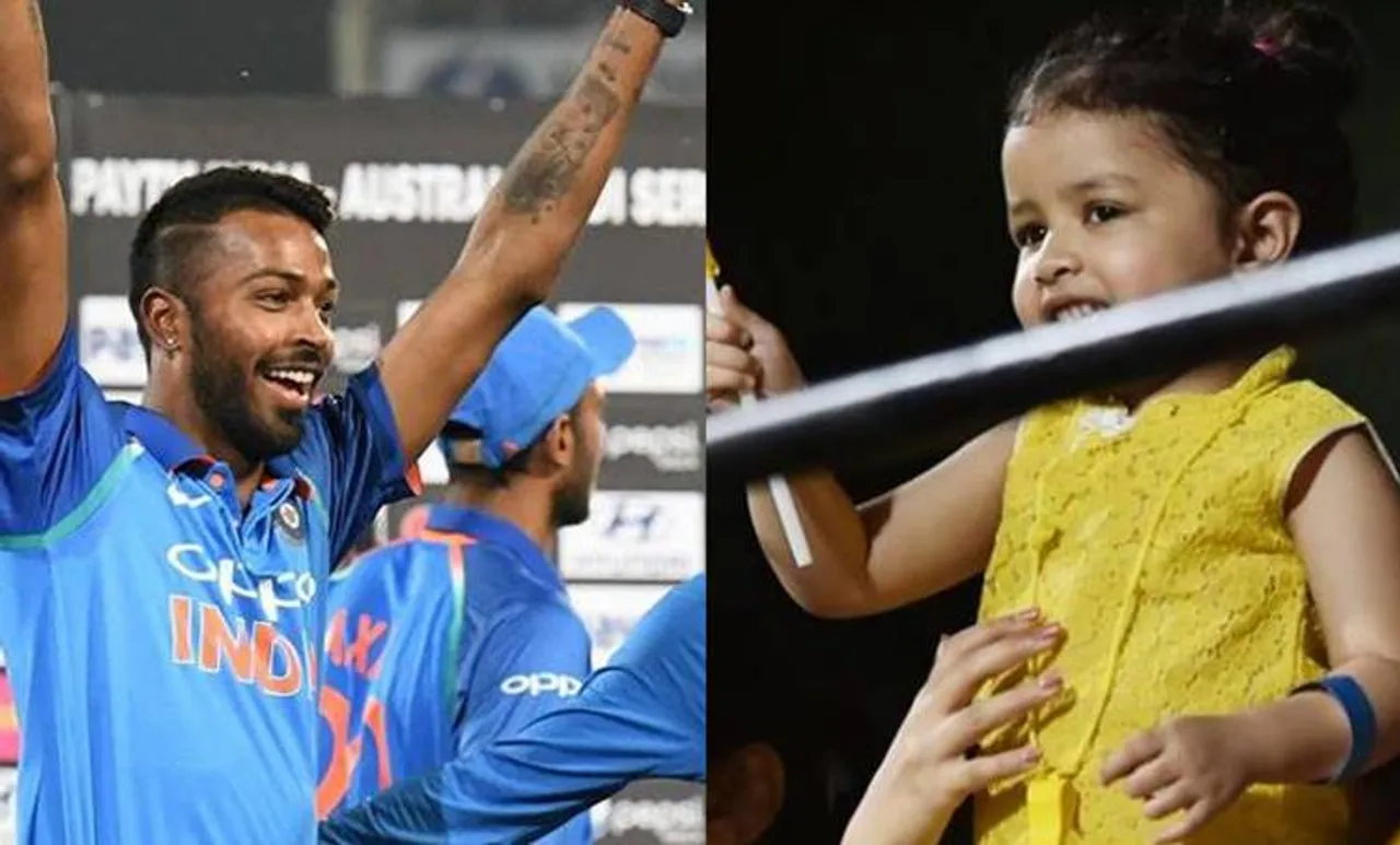 ഹാര്‍ദിക്കേ അടിയെടാ: ഹാര്‍ദിക് പാണ്ഡ്യയുടെ ചിയർ ലീഡറായി സിവ ധോണി