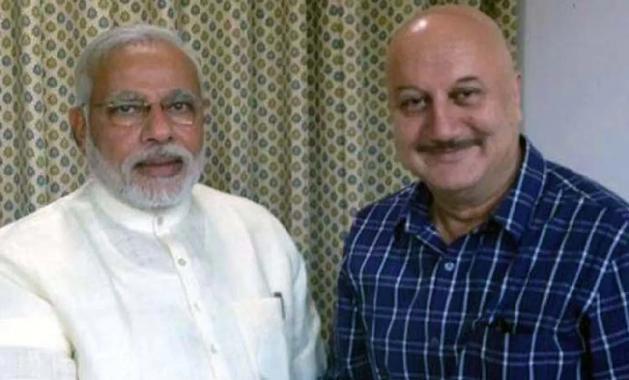 Anupam Kher with Narendra Modi