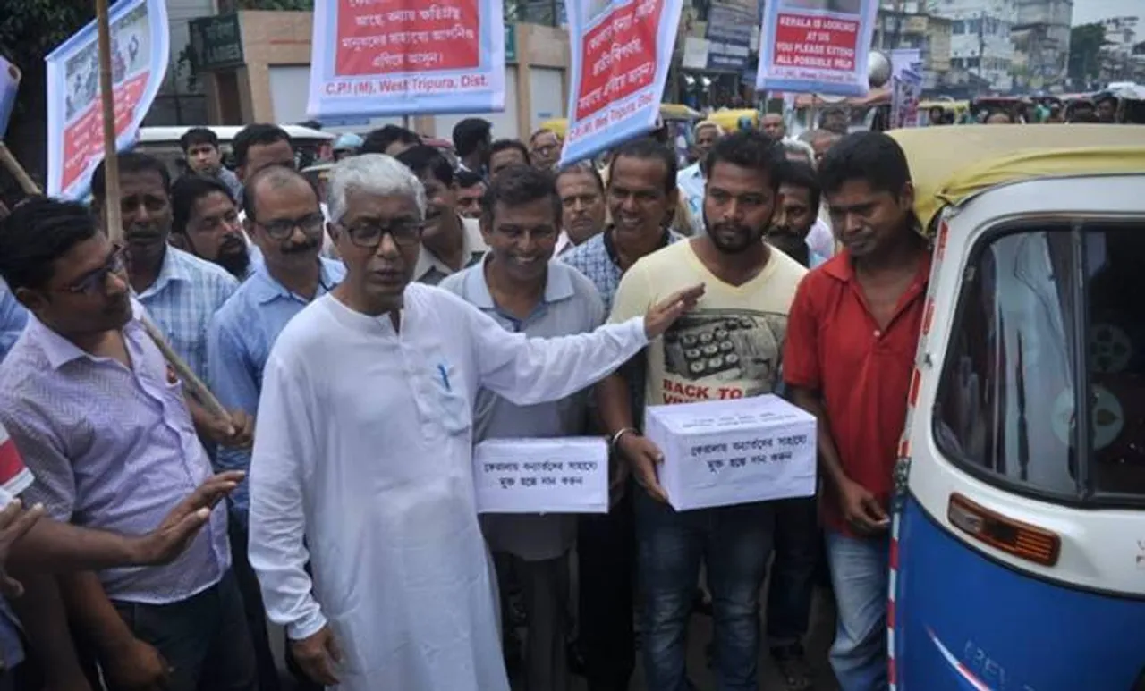 കേരളത്തിനുവേണ്ടി പണപ്പിരിവ്: ത്രിപുരയില്‍ സിപിഎം പ്രവര്‍ത്തകര്‍ക്ക് നേരെ ആക്രമണം