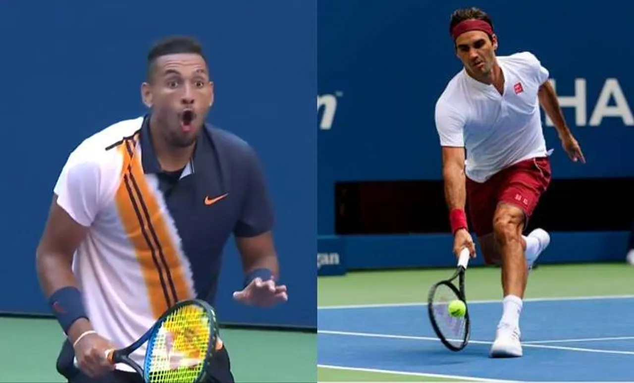Federer, Roger Federer, Nick Kyrgios, Tennis, US Open, Federer Flick