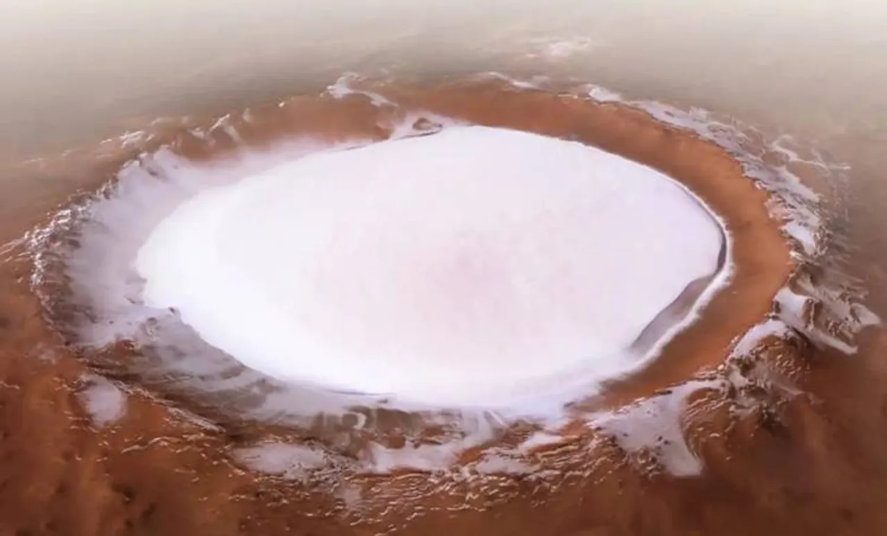 Korolev Crater, Water Ice, Journey to Mars, Mars exploration,Huge Korolev Crater on Mars With Water Ice, കൊറലോവ്, മാർർസ് എക്സ്പ്രസ്, ചൊവ്വാ ദൗത്യം, ചൊവ്വയിൽ വെളളം, ചൊവ്വയിൽ ജലാംശം, Huge Korolev Crater on Mars With Water Ice