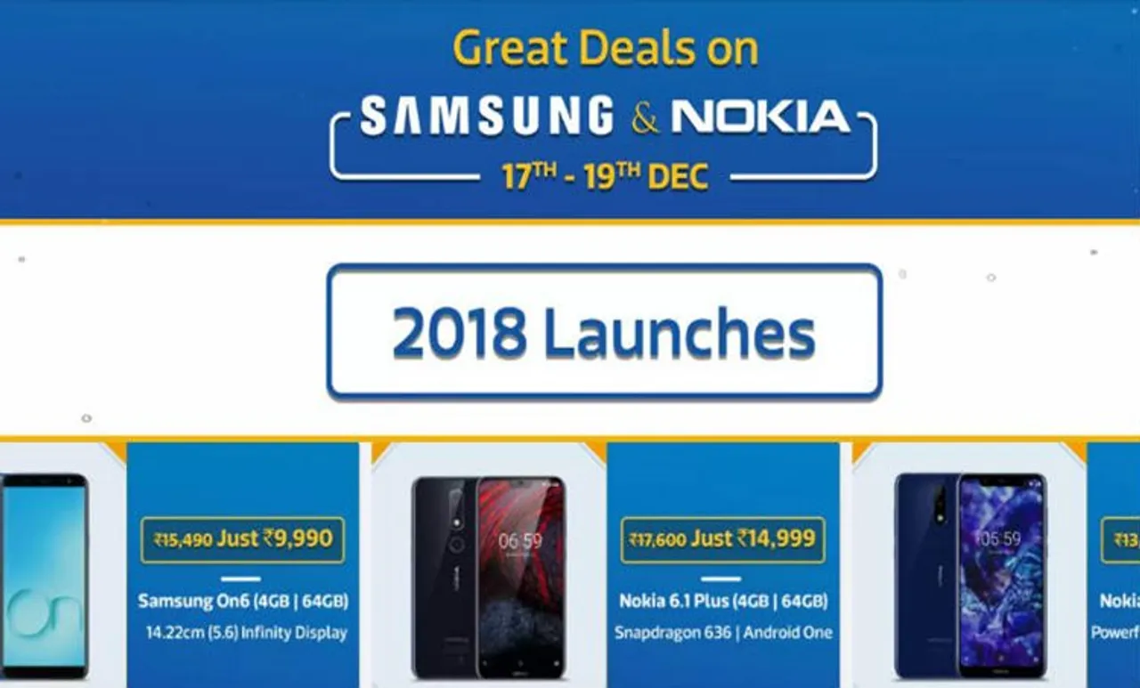 ഫ്ലിപ്കാർട്ടിൽ നോക്കിയ, സാംസങ് സ്‌മാർട്ഫോണുകൾക്ക് വിലക്കുറവ്