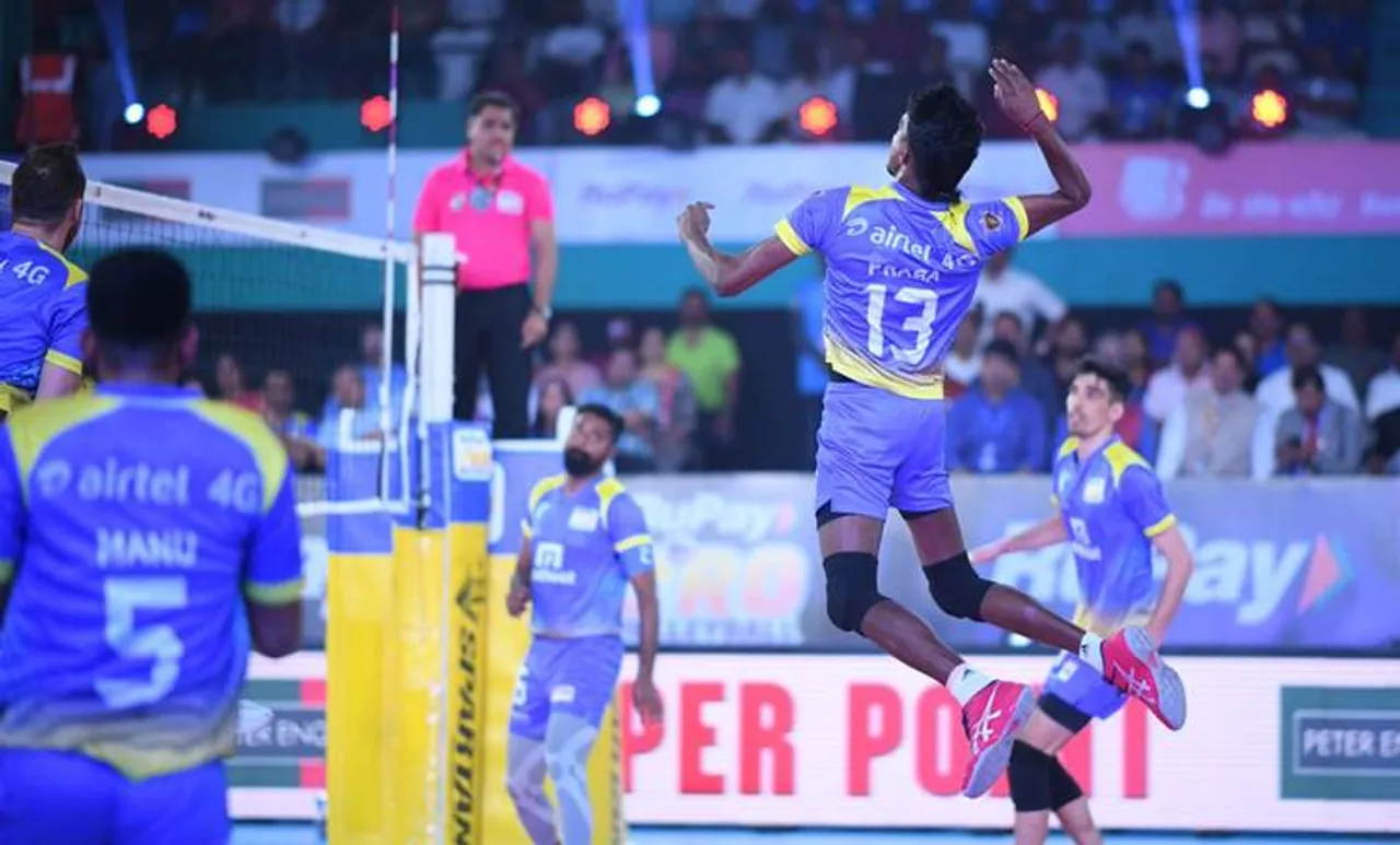Kochi Blue Spikers vs Black Hawks Hyderabad, pro volleyball league, pro volleyball league, pro volleyball league 2019, pro volleyball, pro volleyball 2019, pro volleyball league schedule, pro volleyball schedule 2019, ahmedabad defenders, chennai spartans, u mumba volley, black hawks hyderabad, volleyball news, indian sports news, indian sports, kochi blue spikers, calicut heroes,match report,