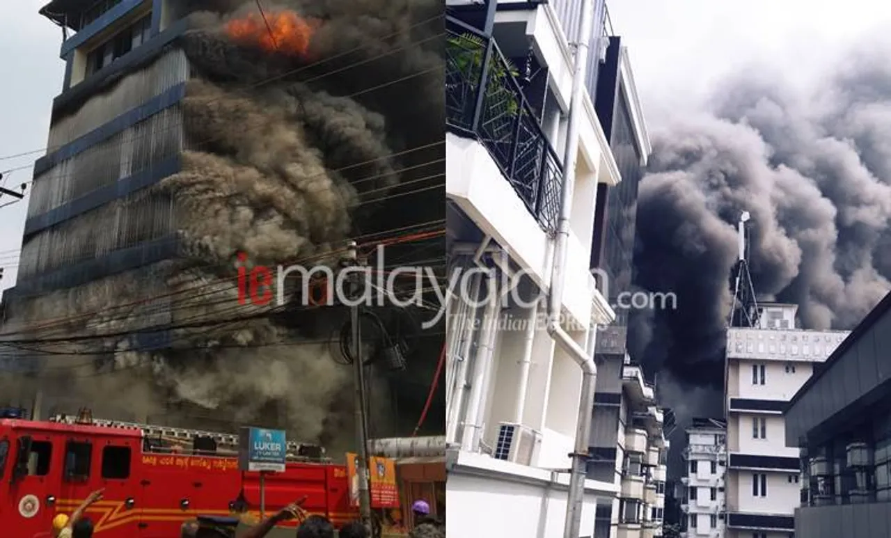 കൊച്ചി നഗരത്തിലെ തീപിടിത്തം നിയന്ത്രണ വിധേയം, ആളപായമില്ല