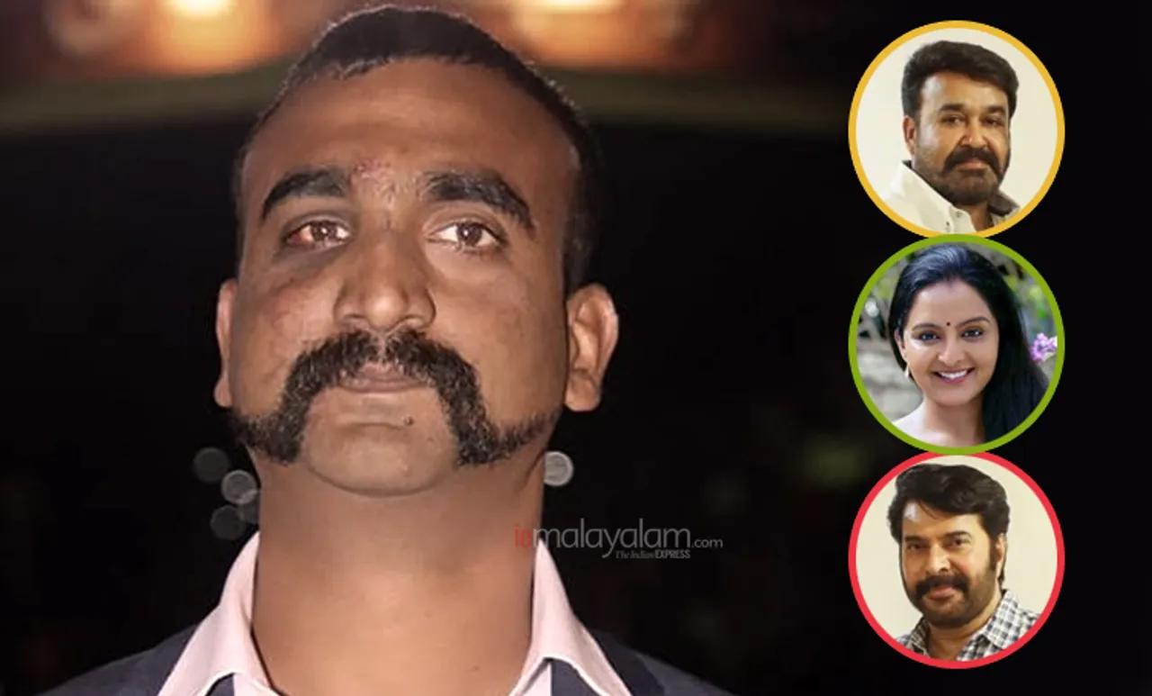 അഭിനന്ദനങ്ങൾ അഭിനന്ദൻ; ധീരജവാനെ സ്വാഗതം ചെയ്ത്  മമ്മൂട്ടിയും മഞ്ജുവാര്യരും മോഹൻലാലും